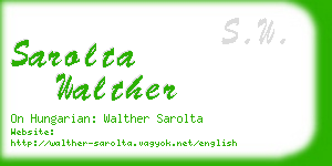 sarolta walther business card